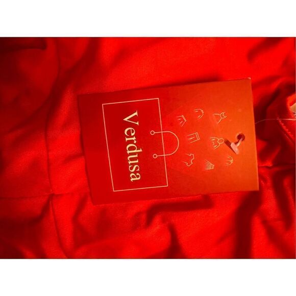 Verdusa XS Spaghetti Strap Scoop Neck Ruched Pleated Flared Cami Slip Dress - Picture 5 of 6